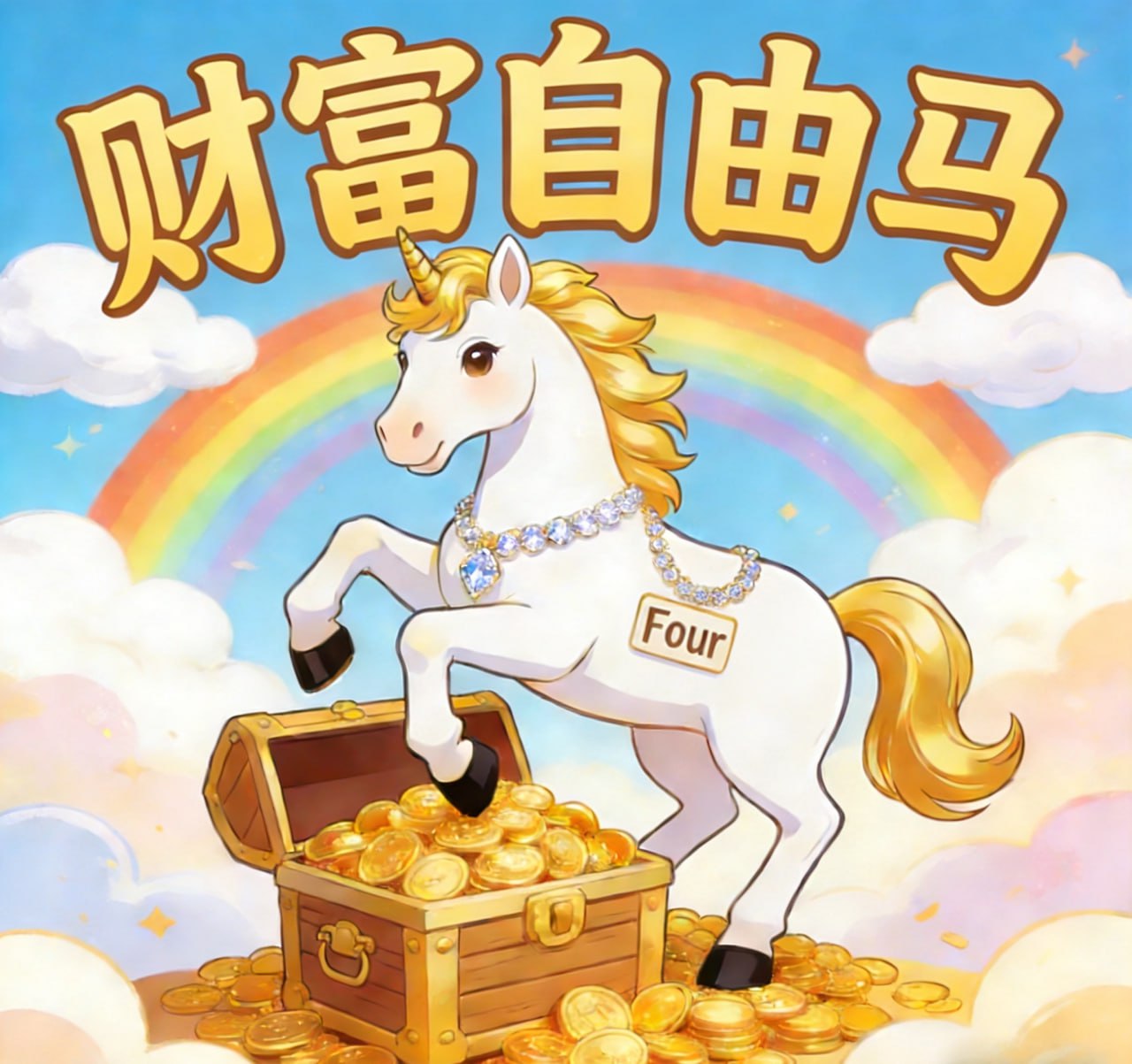 财富自由马标志